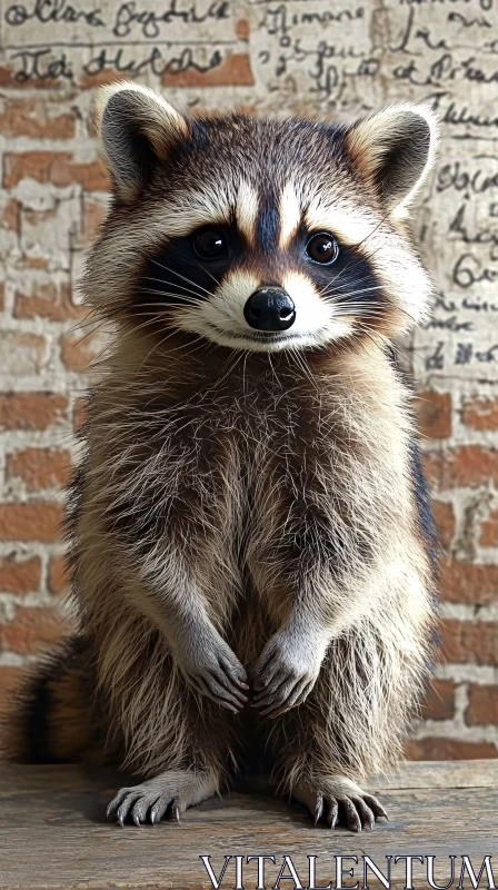 Charming Raccoon Portrait AI Image