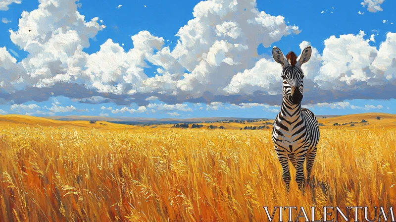 AI ART Zebra in the Wild