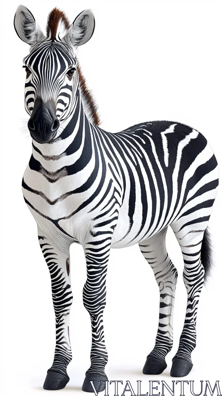 AI ART Zebra in Black and White