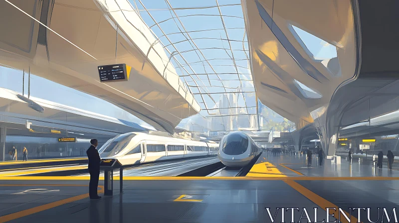 AI ART Modern High-Speed Rail Station Architecture