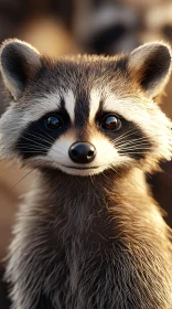 Raccoon with Expressive Eyes