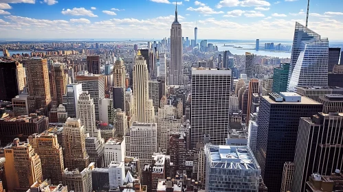 Urban Cityscape with Iconic Skyscrapers