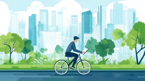 Cycling Through an Urban Green Space