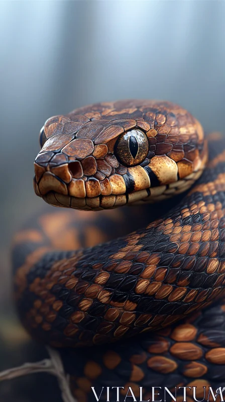 AI ART Snake Close-up