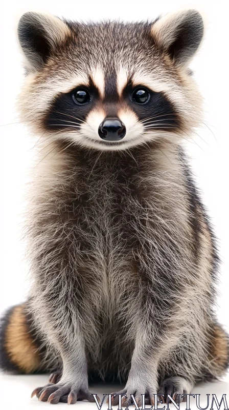 AI ART Raccoon Face Close-Up