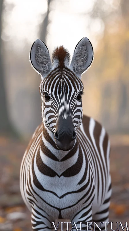 AI ART Zebra Close-Up Portrait