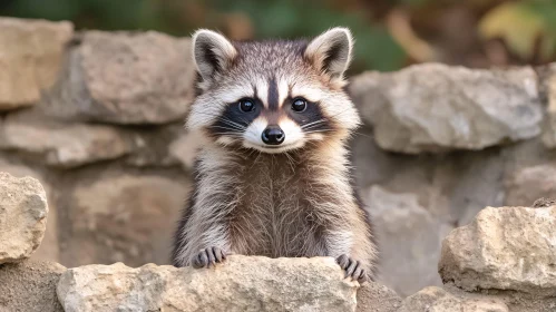 Inquisitive Raccoon Wildlife Portrait