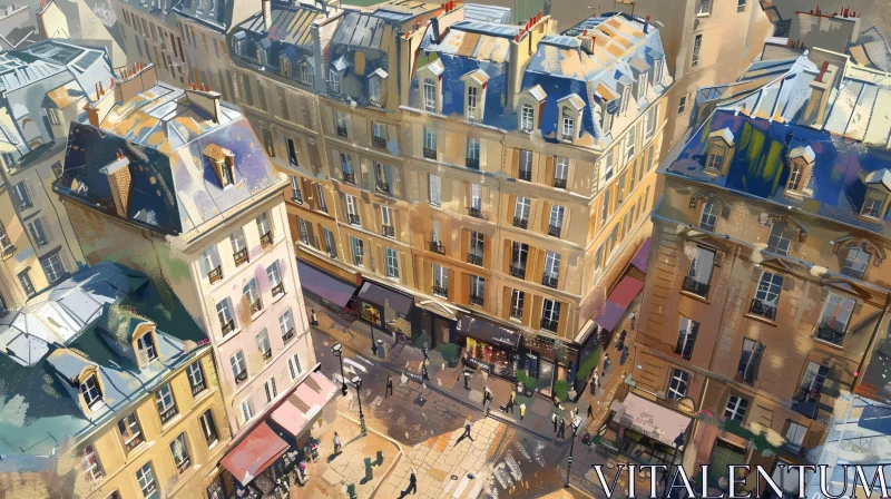 AI ART Detailed Urban Artwork of Bustling City Streets