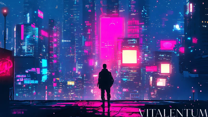 Neon Soaked Futuristic City