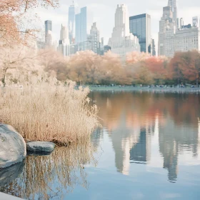 Tranquil Waters Reflecting Cityscape