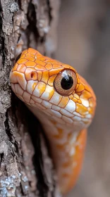 Close-up of an Orange Snake