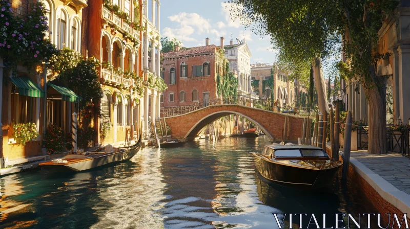 AI ART Charming Canal Scene in Venice, Italy