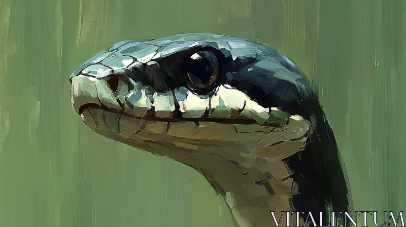 Snake Portrait Artistic Representation AI Image