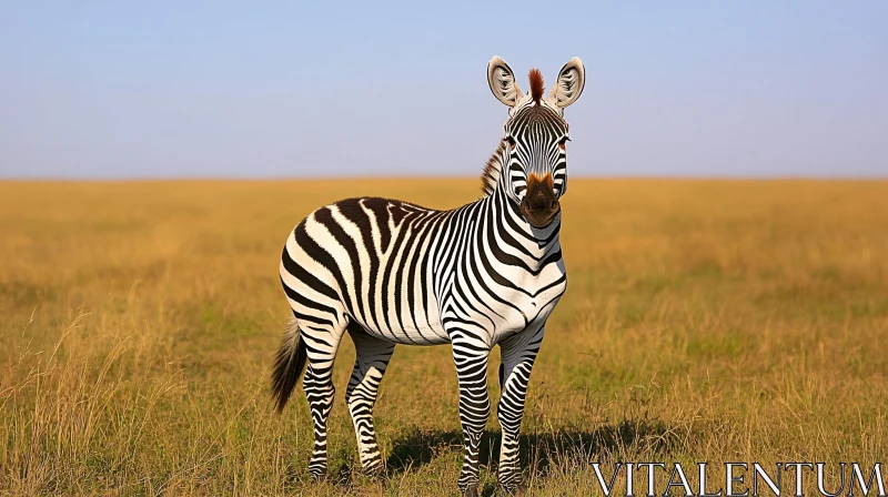 AI ART Elegant Zebra in Natural Habitat