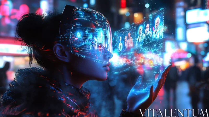 AI ART Cutting-edge VR Technology in Urban Nightscape