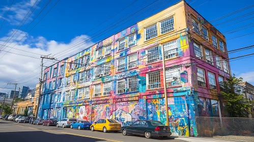 Vibrant Street Art on City Building