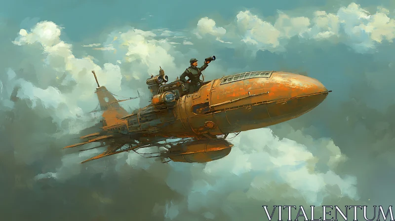 AI ART Adventurous Journey in a Steampunk Spaceship