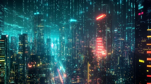 Cyberpunk Neon City at Night