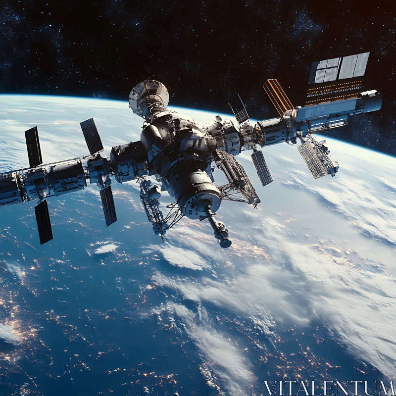 Advanced Orbital Space Station AI Image