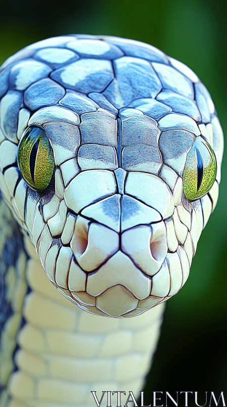 AI ART Detailed Snake Head Portrait