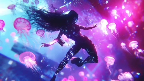 Dreamy Neon Underwater Fantasy