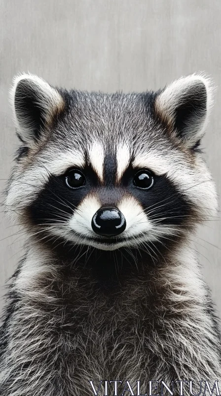 AI ART Raccoon Face Detail