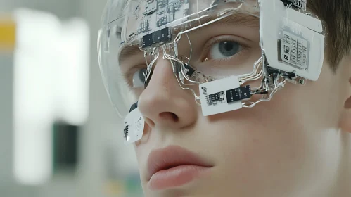 Young Person with Cybernetic Augmentation