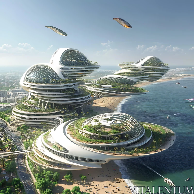 Modern Seaside Urban Architecture AI Image