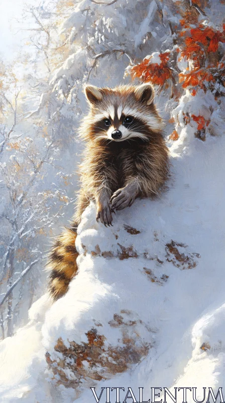 Wildlife Winter Scene AI Image