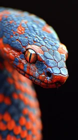 Colorful Snake Close-Up