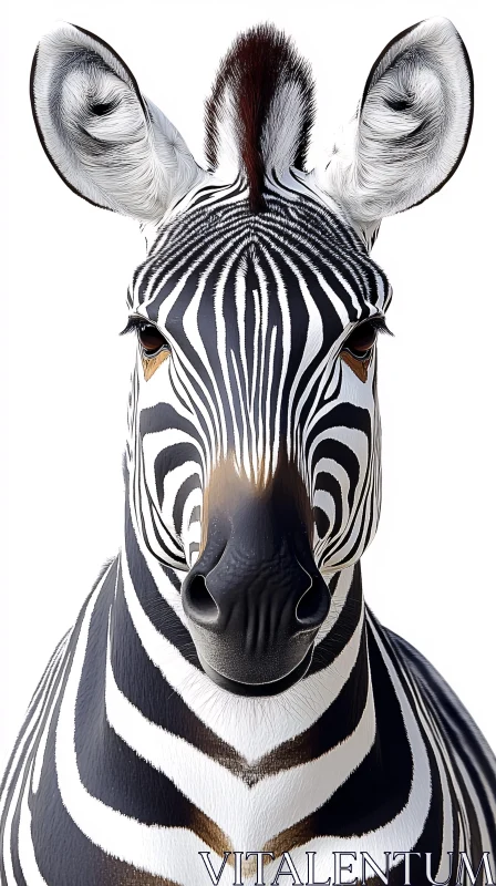 AI ART Zebra Stripes Up Close