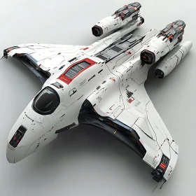 High-Tech White Spaceship Design