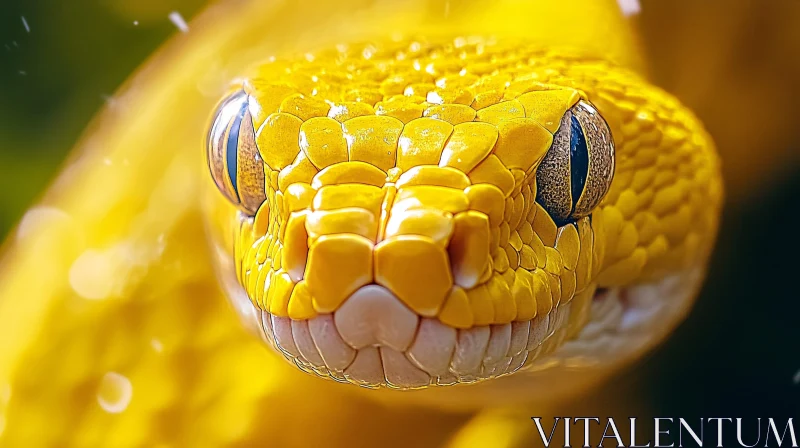 Yellow Snake Eyes and Scales AI Image