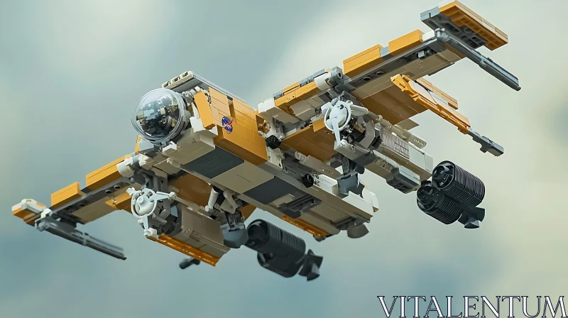 AI ART Detailed Lego Spaceship