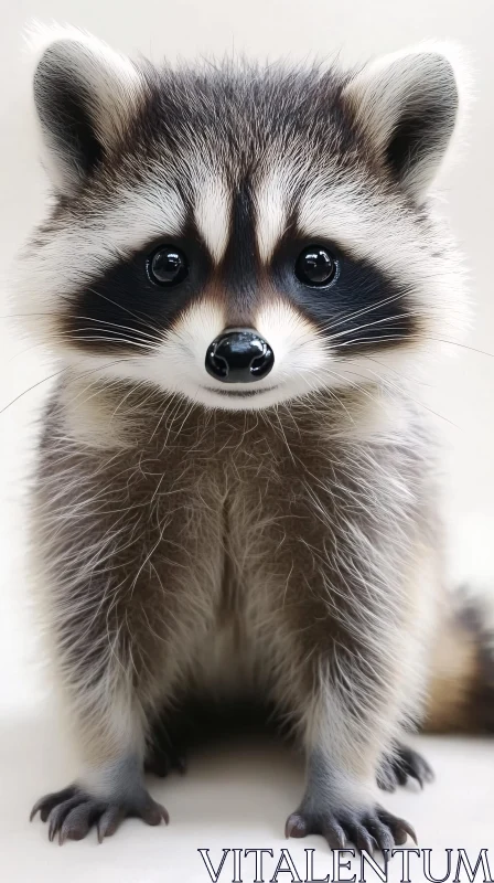 Adorable Raccoon Close-Up AI Image