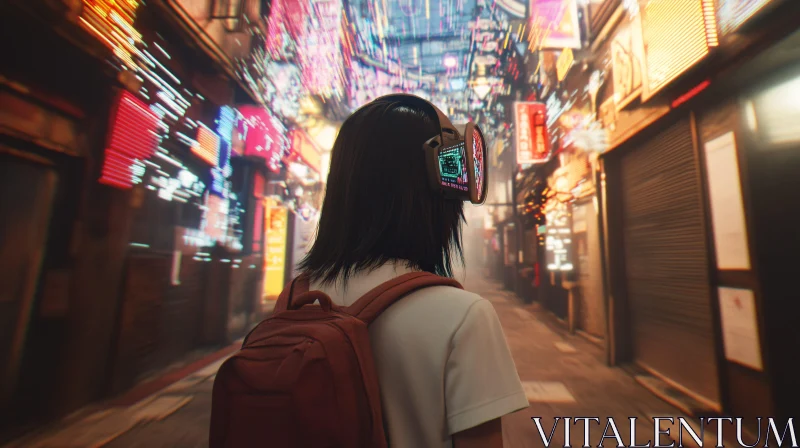 AI ART Cyberpunk Nightscape and Virtual Reality Journey