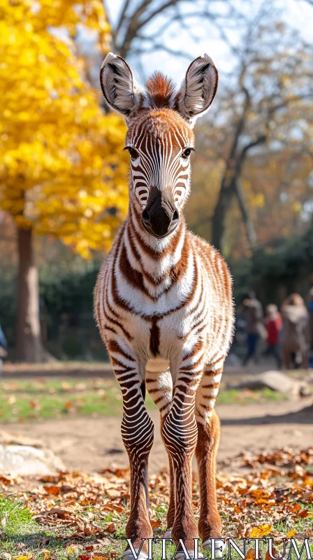 AI ART Zebra in Autumn