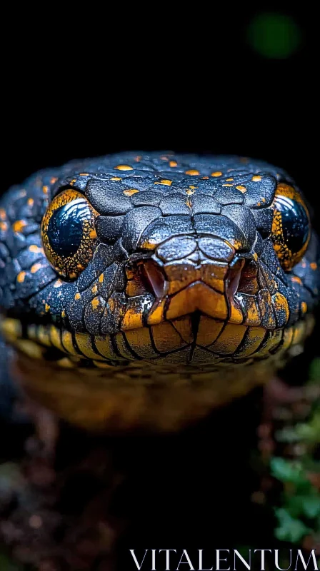 AI ART Detailed Snake Close-Up with Intricate Scales