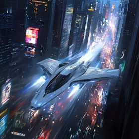 Night Ride Through Futuristic Neon City
