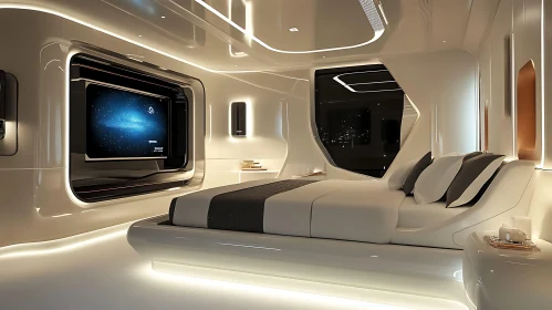 Sleek High-tech Bedroom Interior