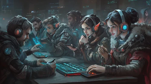 Tech Enthusiasts in a High-tech Setup
