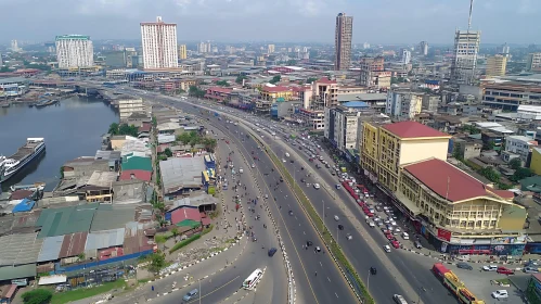Urban Traffic and Cityscape from Above
