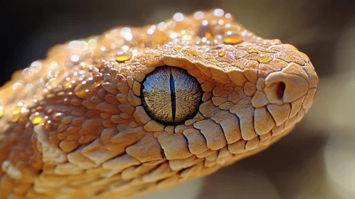Detailed Snake Eye and Scales Close-Up