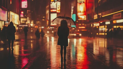 Urban Rainfall and Glowing Lights