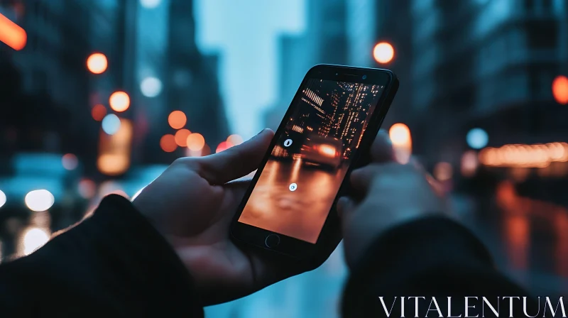 City Lights through Smartphone AI Image