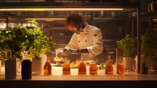 Cyborg Cook in a Contemporary Kitchen