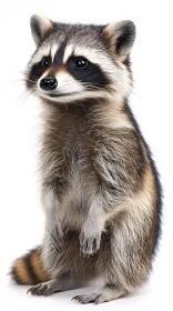 Adorable Standing Raccoon Image