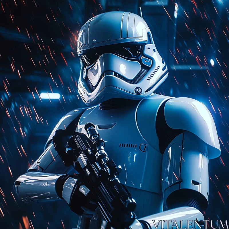 High-Tech Stormtrooper with Weapon AI Image