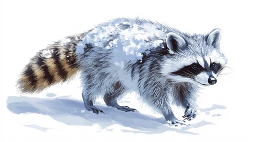 Winter Wildlife Raccoon