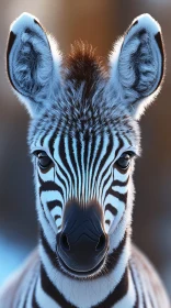 Young Zebra Close-Up